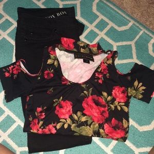 Black boot cut jeans